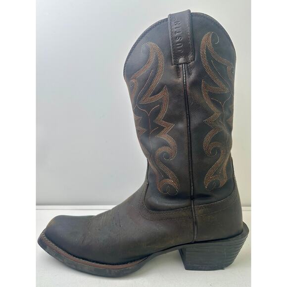 Justin Brown Leather Western Cowboy Boots Men\'s Sz 10